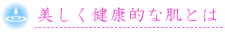 美しく健康的な肌とは