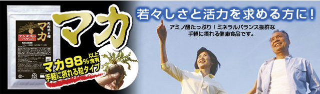 マカ/若々しさと活力を求める方に！/アミノ酸たっぷり!ミネラルバランス抜群な手軽に摂れる健康食品です。