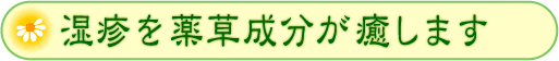 湿疹を薬草成分が癒します